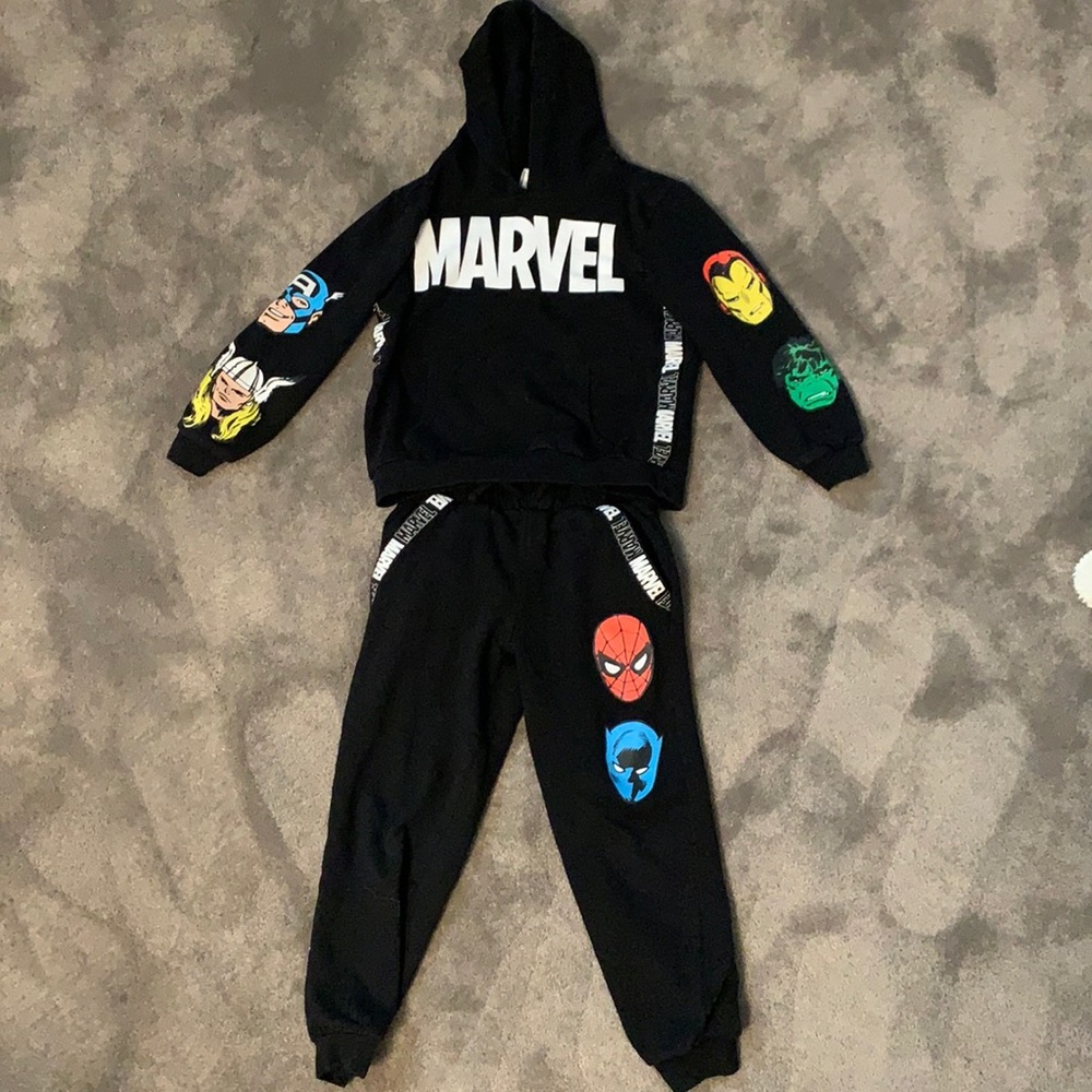 Marvel sweat pant and hoodie set
